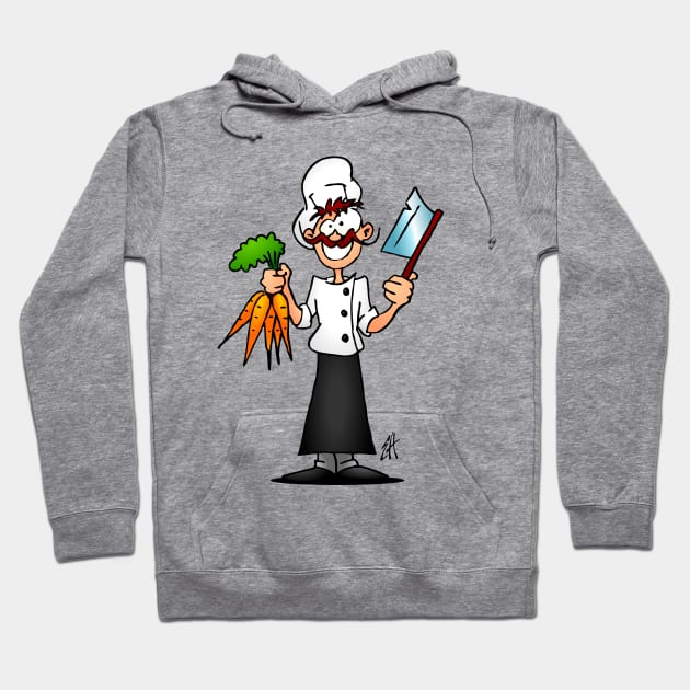 The vegetarian chef Hoodie by Cardvibes